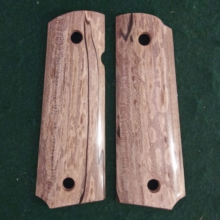 1911 Full Size - Maple Spalted 5 - Texas Grips