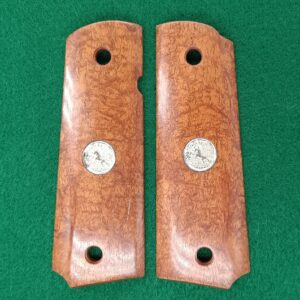 1911 Full Size  - Mesquite Burl Grips with Medallions